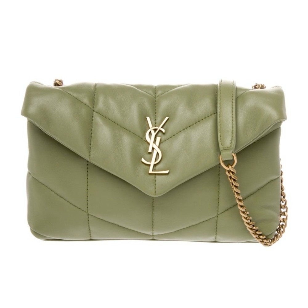 GREAT CONDITION!! ✨Yves Saint Laurent Sage Green Quilted Shoulder Bag